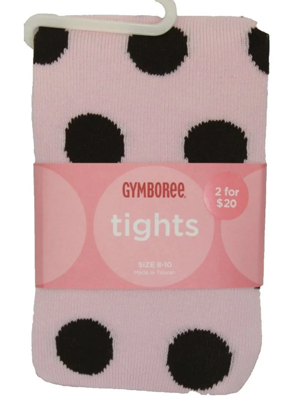 2008 Gymboree Sweeter Than Chocolate Tights sz 8-10 Light Pink Polka Dots